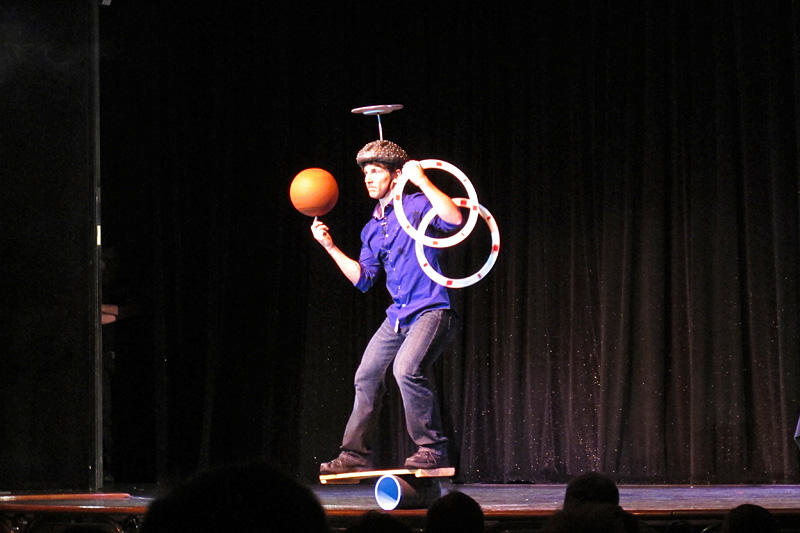 The juggling act was pretty entertaining