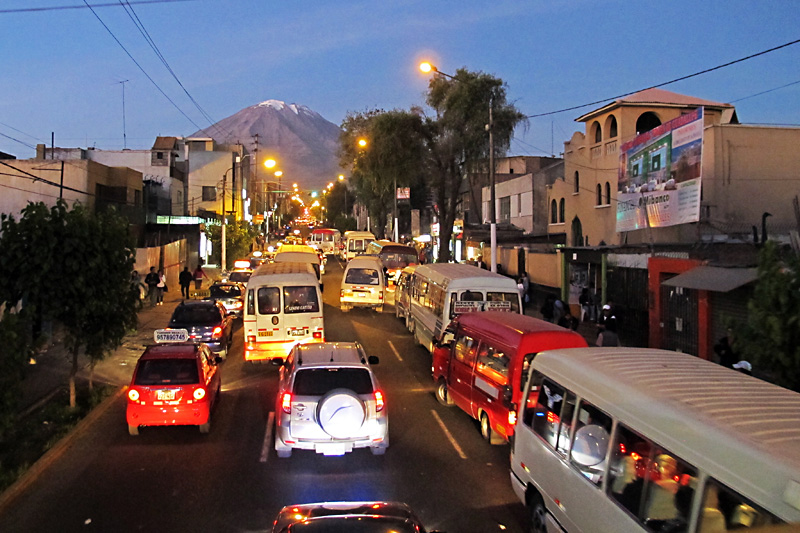 Driving through Arequipa at night2