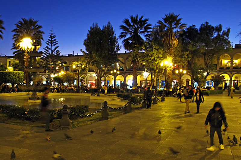 Kids playing in the plaza