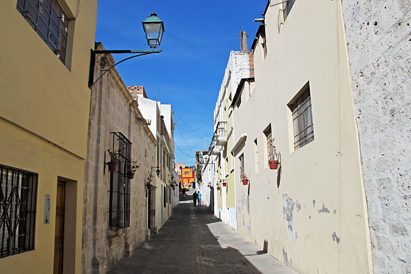 Narrow side streets