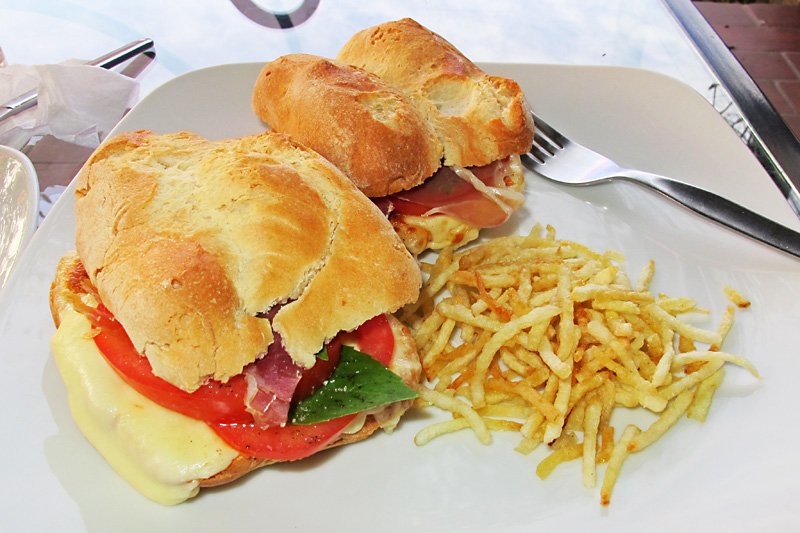 Prosciutto sandwich cooked by the nuns at Santa Catalina
