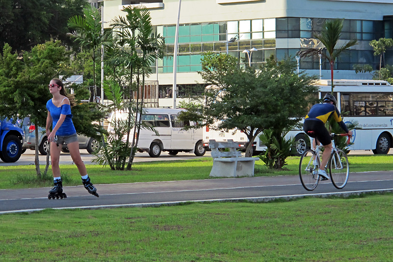 Exercising along the Pan American Hwy.jpg