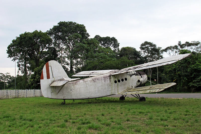 An old plane at the airport, I was glad we weren't flying in that thing.jpg