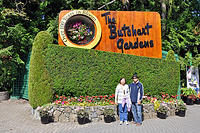 Mom and Dad at Butchart Gardens