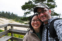 Charlotte and I found the place we stopped for pictures in 2000, just north of Reedsport.jpg