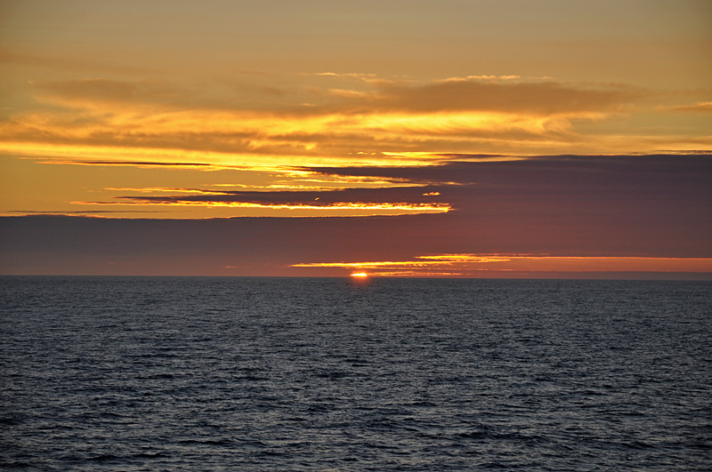 Pacific Ocean sunset from the ship