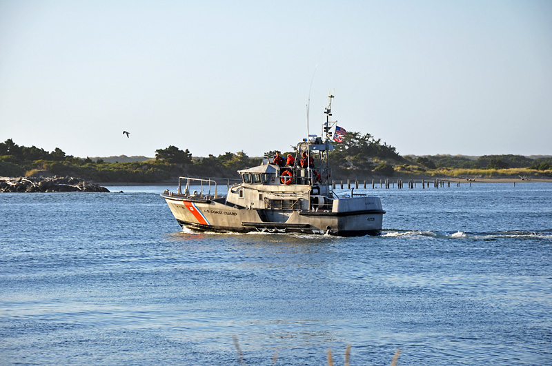Coast guard boat in Bandon
