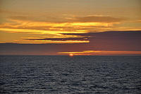 Pacific Ocean sunset from the ship