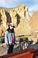 Charlotte and Mulder having fun at Smith Rock State Park.jpg