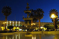 Fountain in the Plaza De Armas