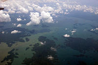 Lago Gatun from the plane, part of the Panama Canal.jpg