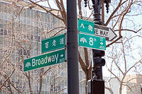 Chinatown street signs in Oakland